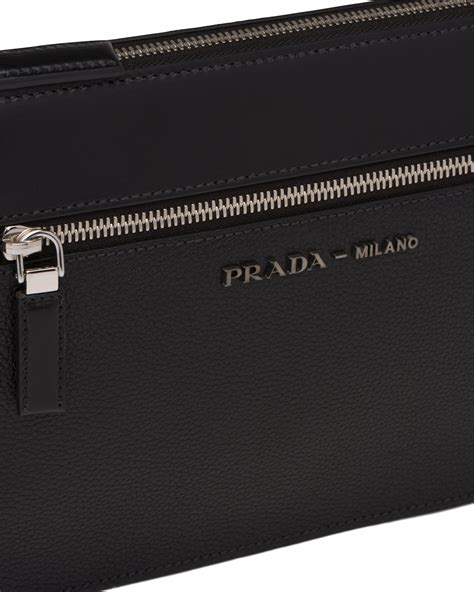 clutch prada pelle|prada leather clutches.